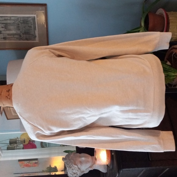 J. Crew Camel and Cream Wool Front Ribbed Pull On Sweatshirt - Picture 7 of 10
